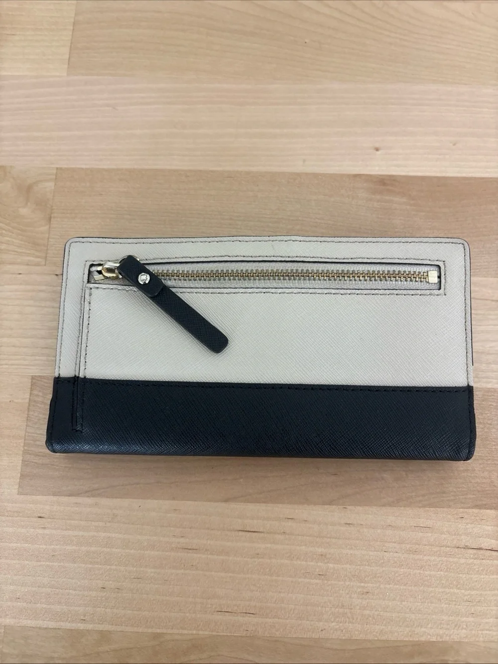 kate spade Cream and Black Bicolor Continental Wallet